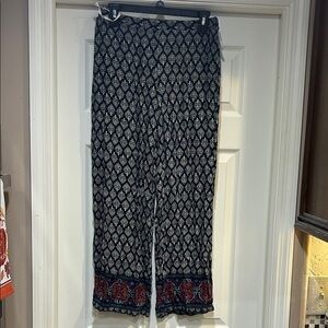Daniel Rainn Navy and Cream and multicolored Patterned pants